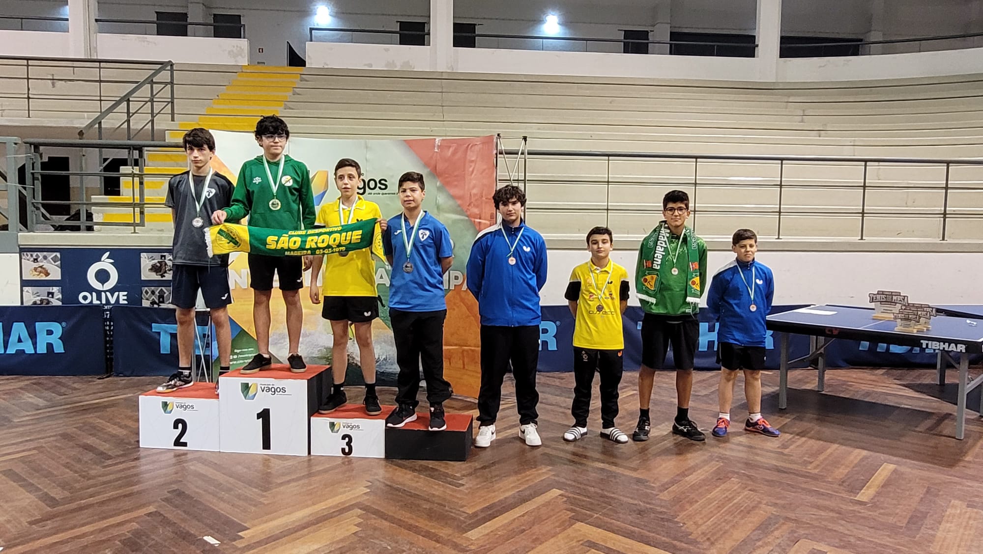 vagos Pódio sub 15 masculinos